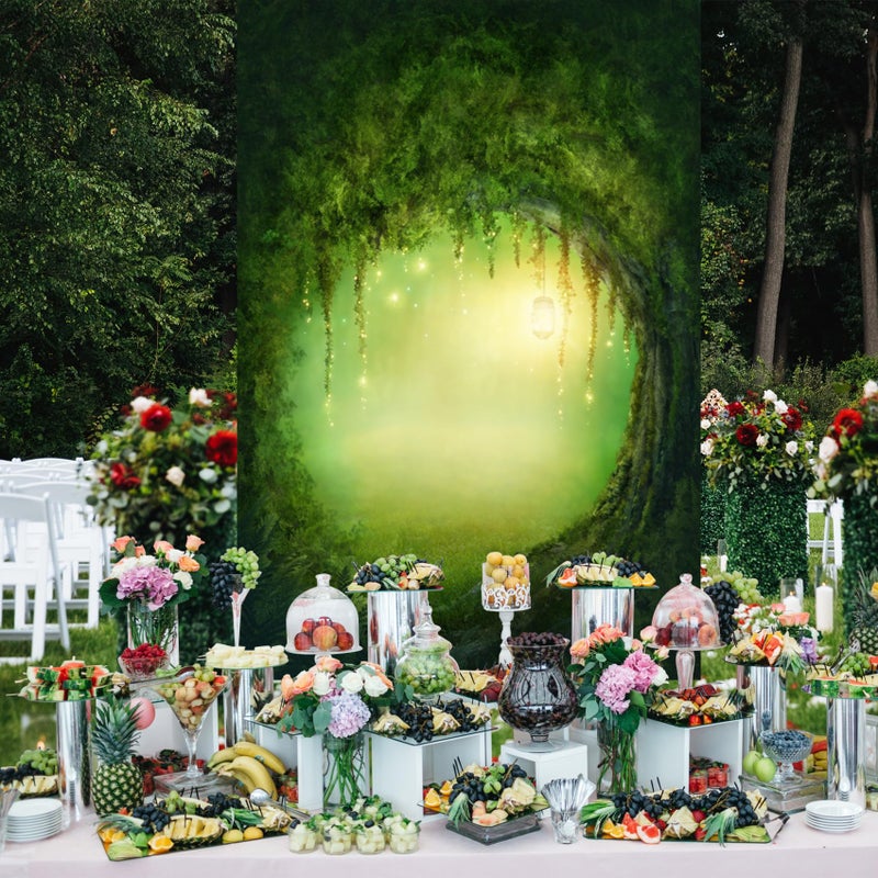 Baocicco Backdrop 6x8ft Enchanted Forest Photo Background Wonderland Fairyland Mystic Photo Booth Props Glitter Fantasy Backdrops for Adventure Scenery Photography Wedding Travel Journey Vacation - Image 4